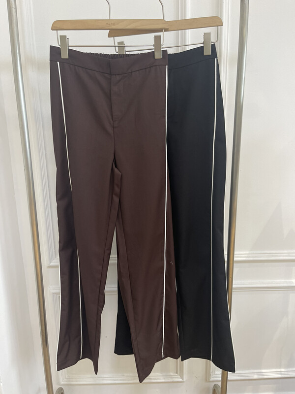 New in autumn! [THE FAN] high waist color matching loose casual pants 96987# ZXX