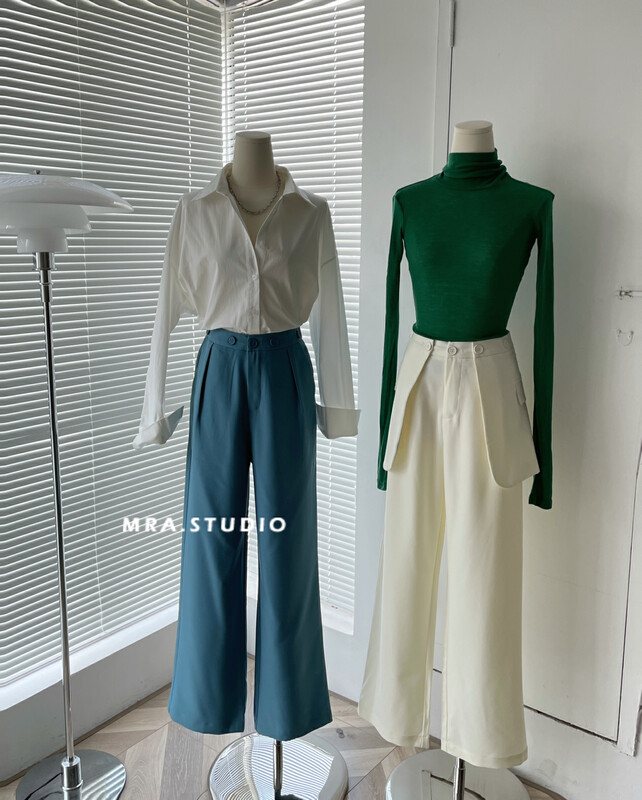 Original price: 122.82! [MRA] Wear high-waisted slacks (with detachable apron) XH8005