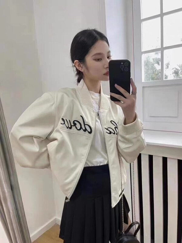 New in autumn! [Huaxi] Baseball embroidered shoulder pads all-match short jacket 9698# PCZ