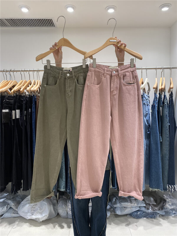 New in winter! [JEANS] Harlan Korean comfortable all-match jeans R216# LSW