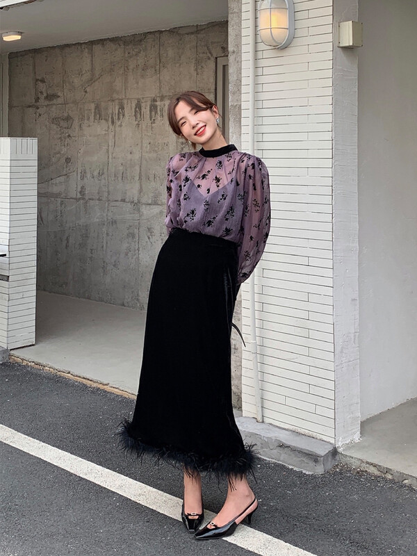 New in autumn!【NEW OPEN】High waist slim all-match skirt CQ80581# ZXX