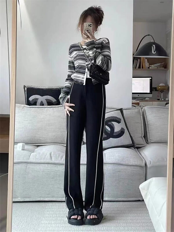 Autumn is new! [C.H.Z] Back elastic all-match casual pants 80201# WTT