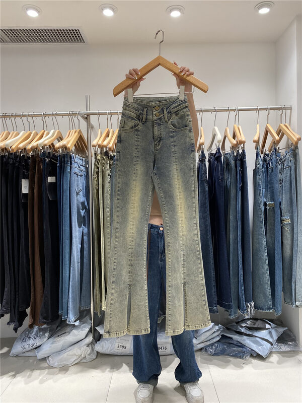 New in Autumn! [O NOT 1] Slit Micro-Flare Slim Jeans R188# LSW