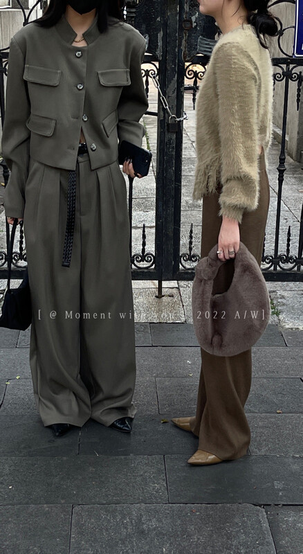 Autumn is new! [MOMENT WITH YOU] Korean version of the temperament, high waist, thin and sagging loose trousers (without belt) J138# LSW