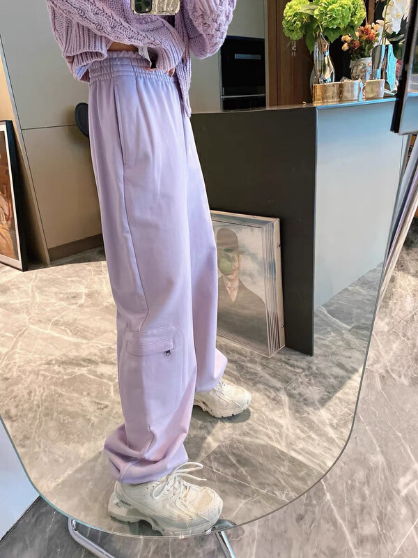 Autumn is new! [NANCY] niche elastic waist and leg all-match casual pants J9008# WPL
