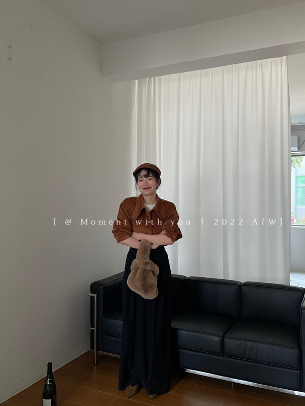 Autumn is new!【MOMENT WITH YOU】New retro all-match shirt J160# LSW