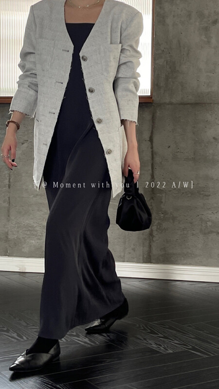 Autumn is new!【MOMENT WITH YOU】Loose and big pockets thick and thin V-neck short coat Q0052# LSW