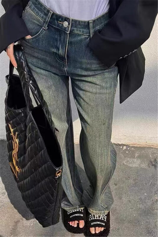Autumn on the new![C.H.Z] Korean Solid Color Straight Tube Jeans 20370 # WTT