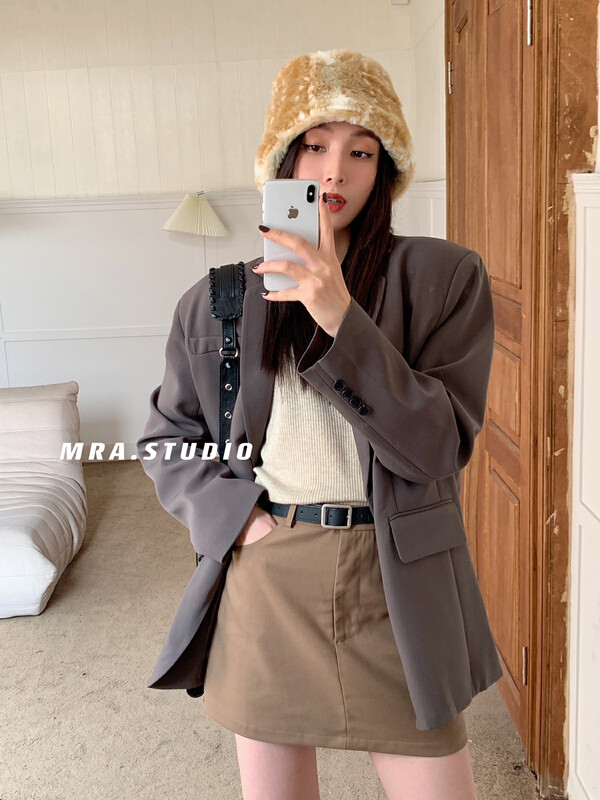 Original price: 167.94! [MRA] Big brand simple and versatile Korean suit XJ2177