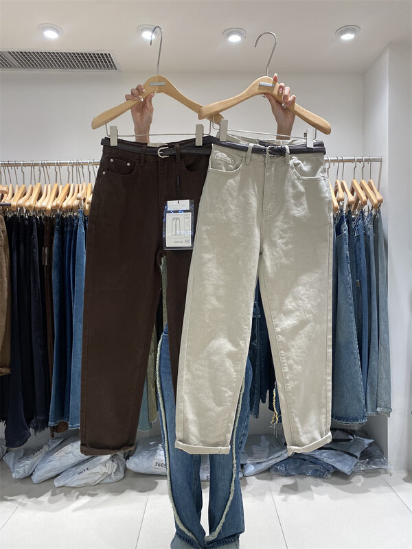Autumn on the new![O NOT 1] Fashion joker daddy jeans (with a belt) R178 # LSW