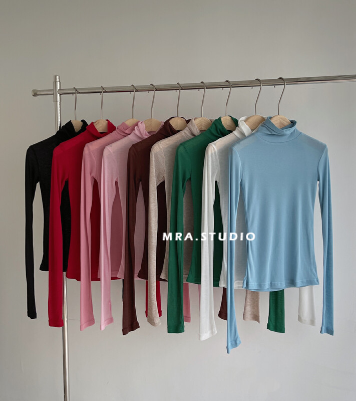 [MRA] Basic versatile multi-color turtleneck comfortable bottom shirt L1165