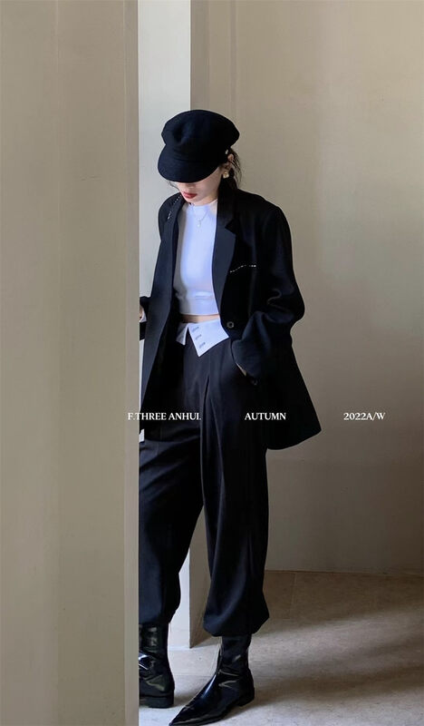New in early autumn! 4 [F.THREE three sisters] design color matching waist trousers 95316# XJ