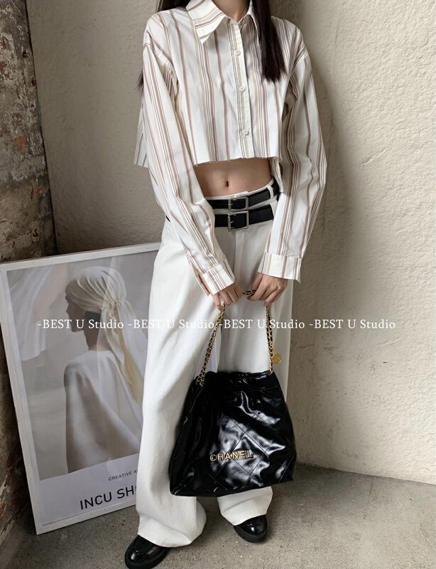 New in autumn! [BEST U] High street fashion wide-leg casual pants (without belt) 99126# LSW
