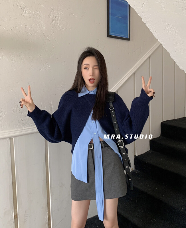 [MRA] Big-name design fashion shawl sweater (sweaters only) SP96