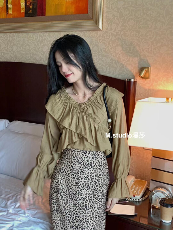 Early autumn on the new![MSTUDIO Marvel] cross fashion temperament small shirt Y158 # LL