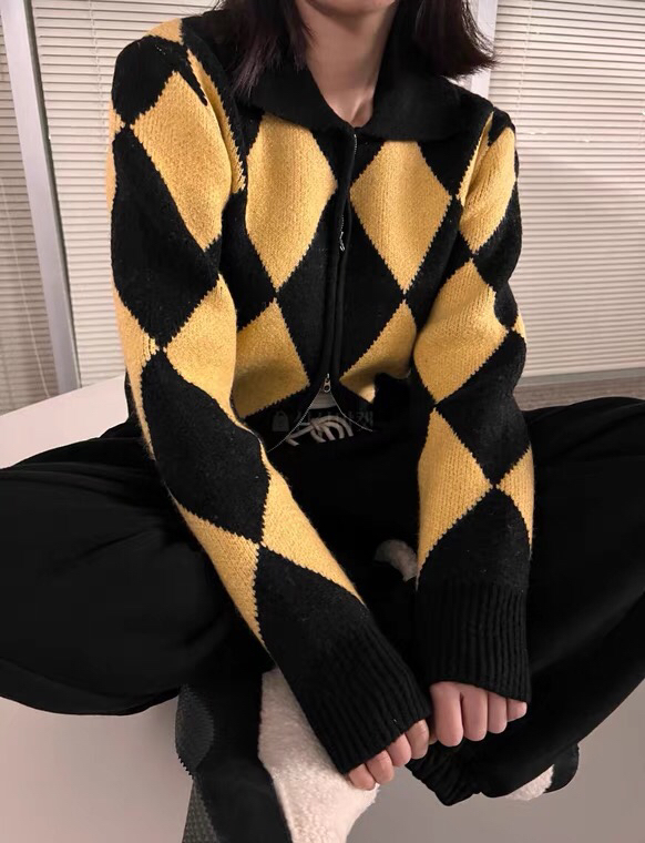 Autumn on the new![O Zhengsha] Vintage Linginger Zip Cardigan 19082 # JJ