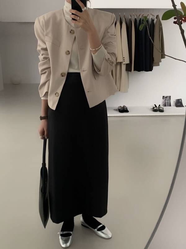 New in autumn!【WANNA OUR】High waisted all-match skirt 89611# ZXL