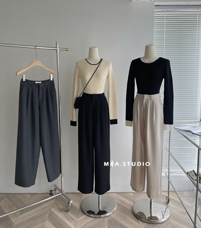 [MRA] Big-name simple and versatile straight-leg trousers J2131