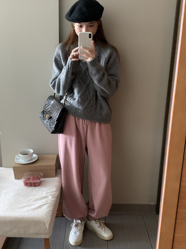 【LOVELY/SHMILY】Korean style casual all-match style leggings sweatpants casual pants Z1687