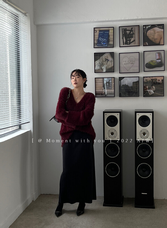 New for winter!  【MOMENT WITH YOU】V-neck fashionable temperament warm sweater YH9081# LSW