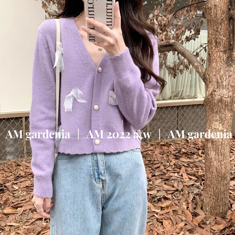 New in autumn!【AM GARDENIA】All-match sweet, small and fresh temperament knitted sweater 6266# ZXX