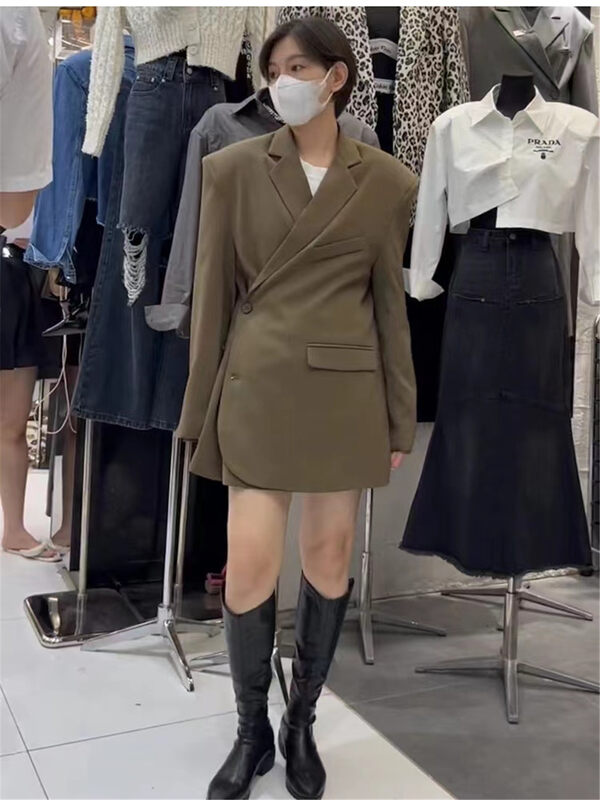 Autumn is new! [C.H.Z] side buckle commuter all-match fashion western style suit 80191# WTT