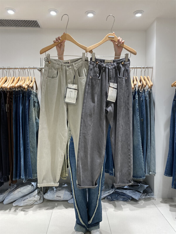 New in autumn!【O NOT 1】Korean style simple high waist jeans R176# LSW