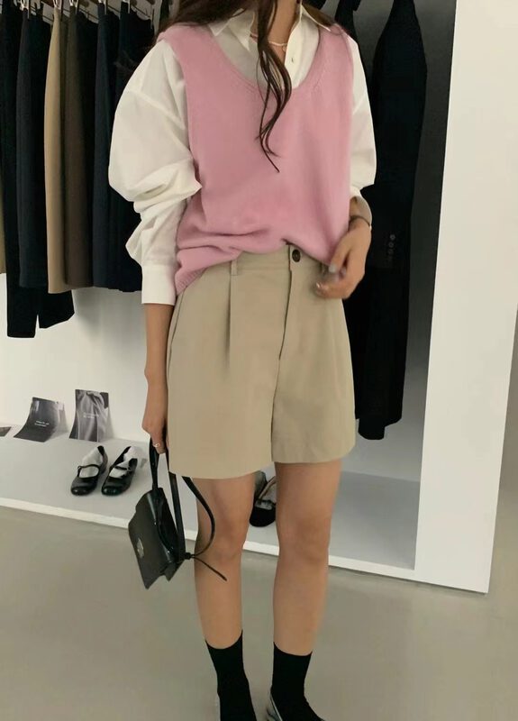 New in autumn! [WANNA] Simple and fashionable all-match vest/sling 96101# ZXL