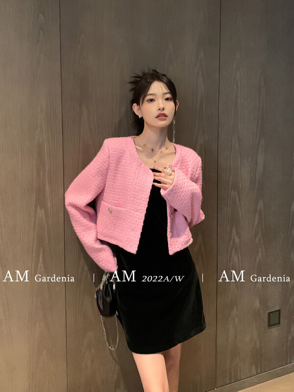 Winter on the new![AM GARDENIA] Small wind temperament coat + sling show thin dress suit 1295-1 # ZXX