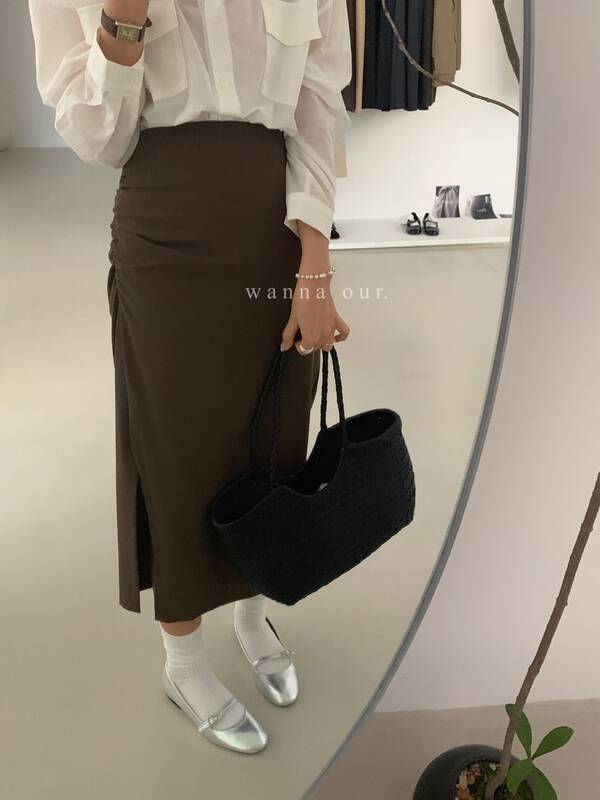 New in early autumn! [WANNA] High-waisted temperament pleated skirt 89301# ZXL