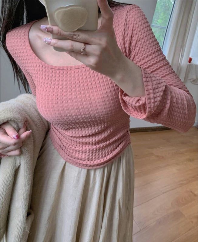 [Yi Kaoru] Slim Flared Sleeve Thin Bottoming Shirt 0375# HYY