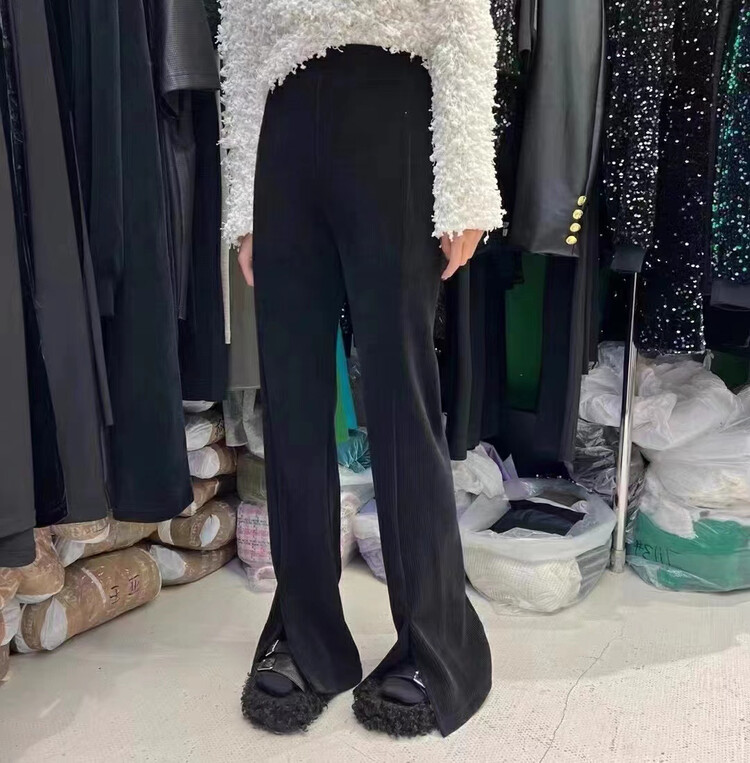 Autumn on the new![MOMENT WITH YOU] High waist show thin and simple versatile casual pants 2M588 # LSW