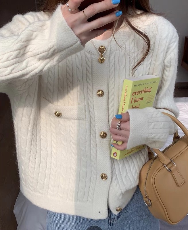 Autumn is new!【F·P】Lazy Wind Twist All-match Warm Sweater XS020FP# HBX
