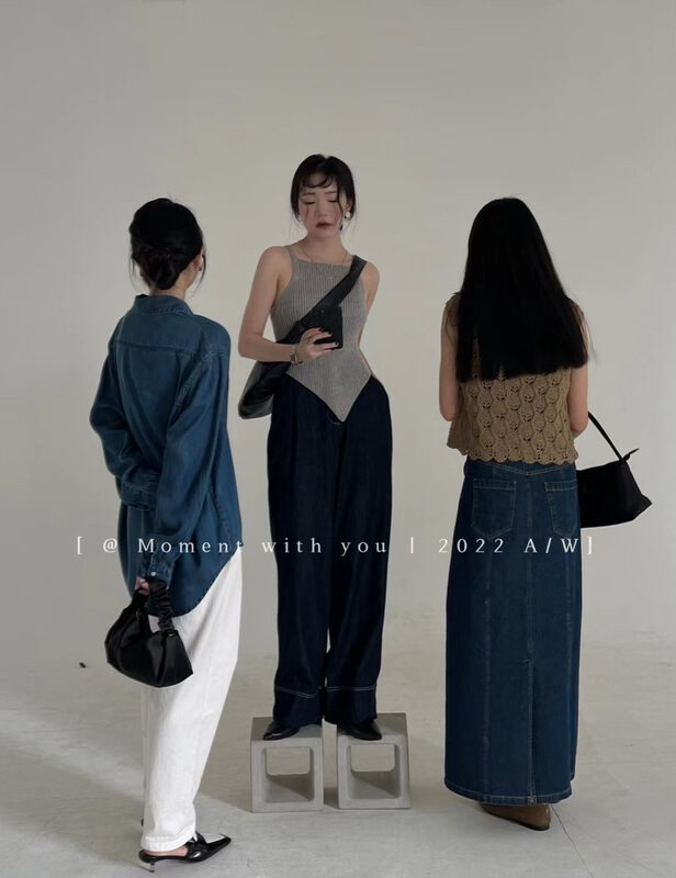 New in early autumn!【MOMENT WITH YOU】Korean fashion retro casual jeans T0902-J# LSW