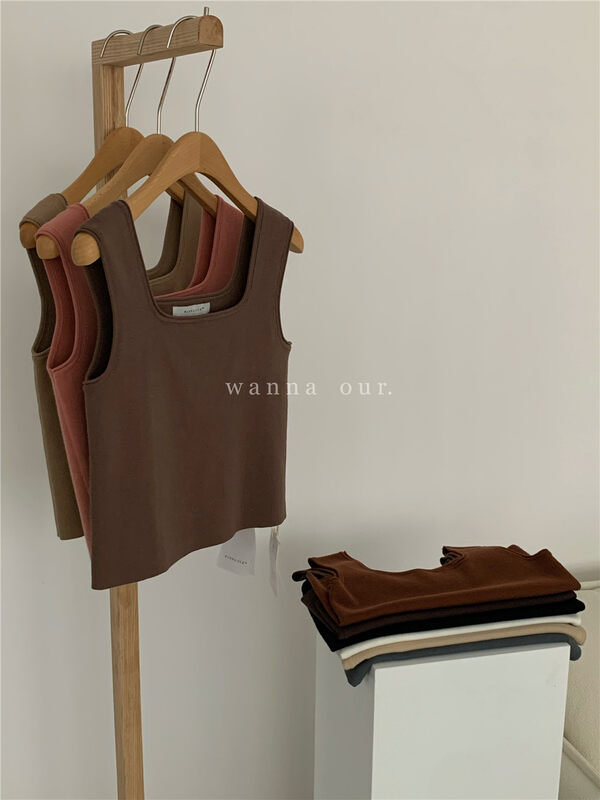 New in autumn! [WANNA] Simple and slim all-match vest/sling 96130# ZXL