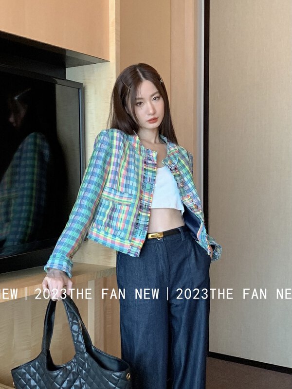 New in early autumn! [THE FAN] fashionable temperament small fragrance short coat 61130# ZXX