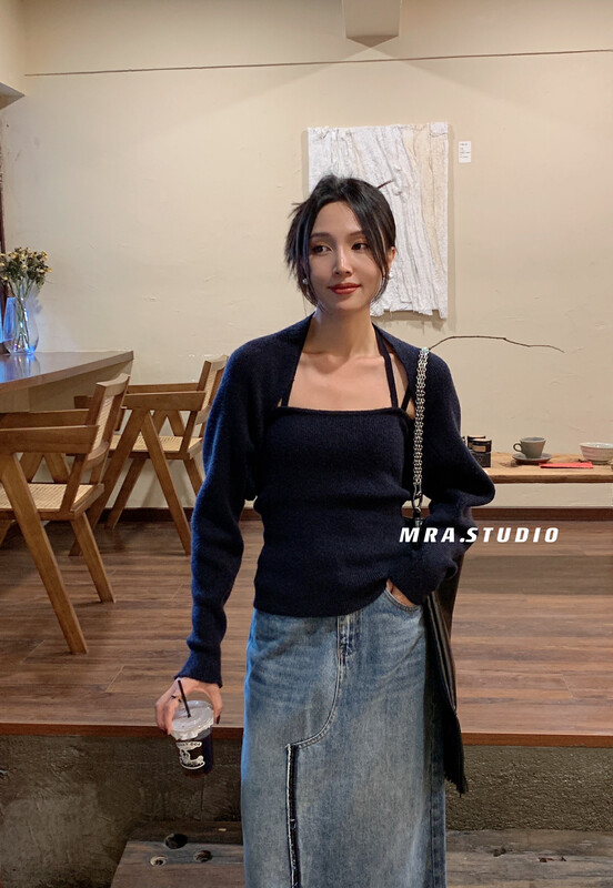 [MRA] Korean style shawl and vest two-piece suit SP10