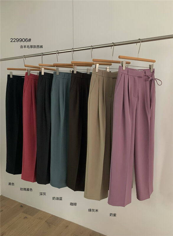 Autumn on the new![WANNA] Straps Straight leg 229906 # ZXL
