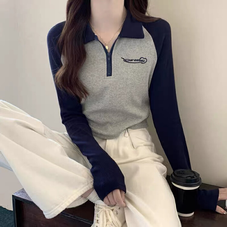 New in autumn!【F·P】Fashion letter embroidery sweater 1887# HBX