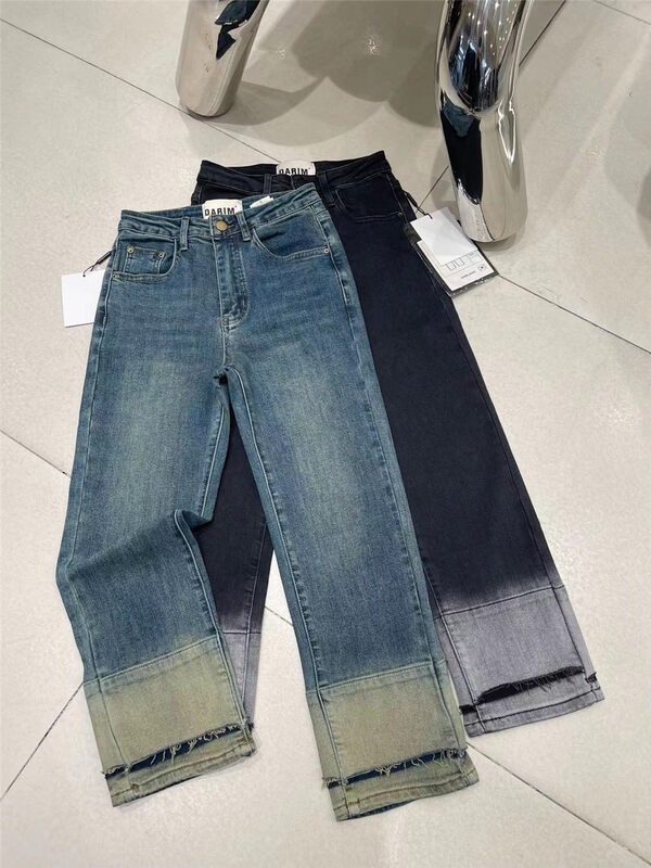 New in autumn!【O NOT 1】Double trousers design smoke pipe jeans R182# LSW