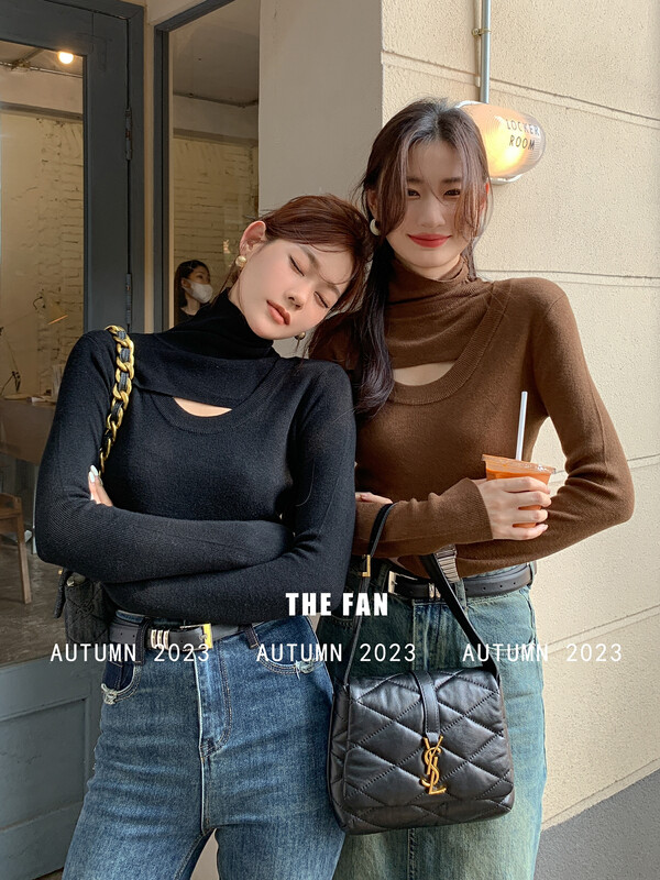 Winter on the new![THE FAN] Fashion careful design turtleneck versatile shirt 51057 # ZXX
