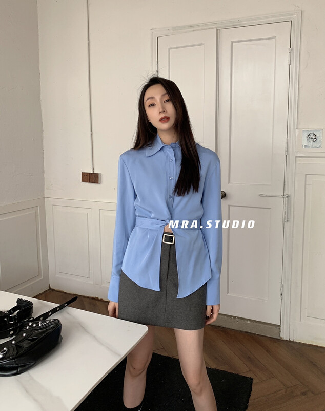 [MRA] Design Sense of Two-Wear All-match Neat Shirt M9020