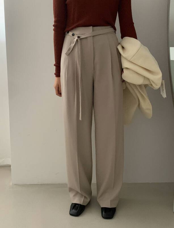 New in autumn!【WANNA OUR】Designed straight wide-leg trousers 229881# ZXL