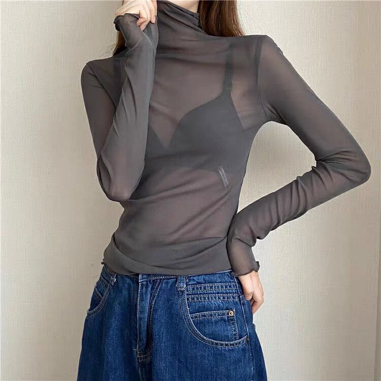 New in autumn! [THE FAN] Simple solid color all-match bottoming shirt 500901# ZXX