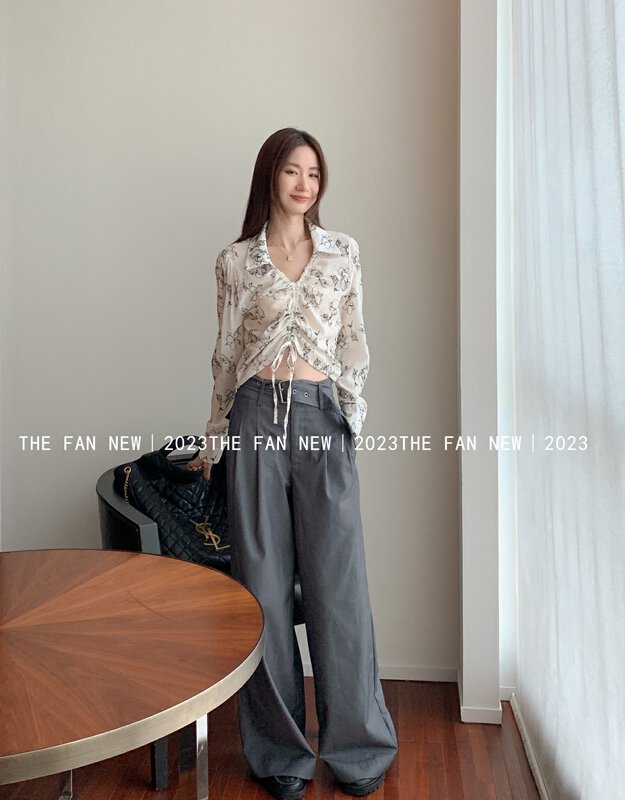 New in early autumn! [THE FAN] Comfortable and versatile simple casual pants (with belt) 10172# ZXX