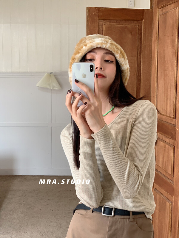 [MRA] Basic joker knit bottom shirt KU222
