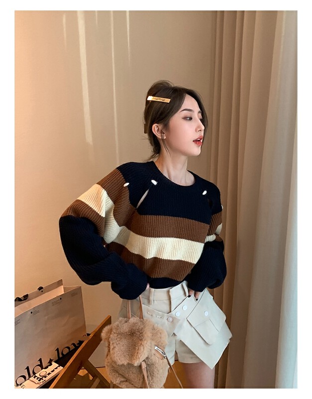 Autumn on the new![Smoked] lazy advanced feeling long sleeve soft waxy warm sweater 0325 # HYY