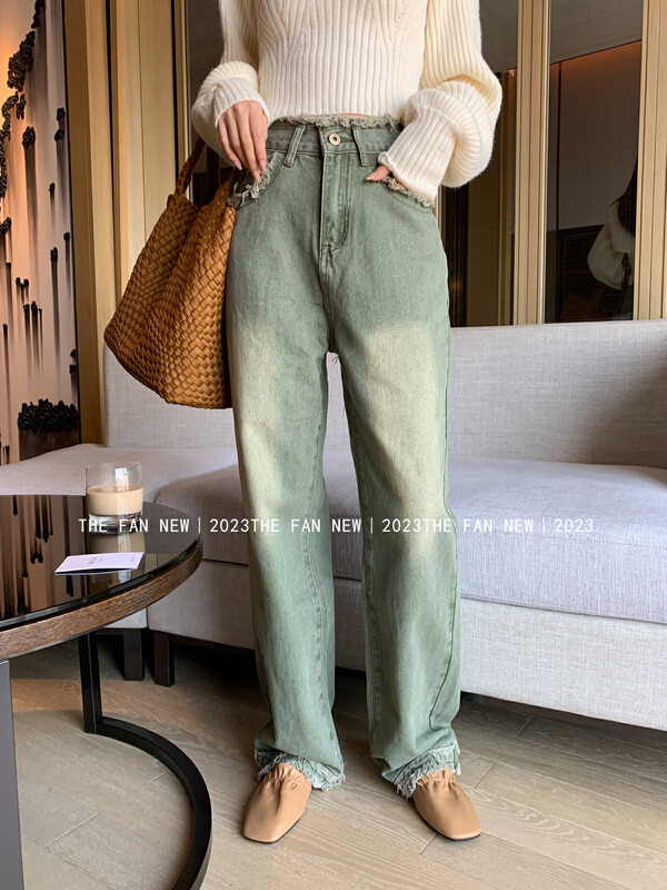 New in autumn! [THE FAN] Comfortable and versatile wide-leg jeans 508922# ZXX