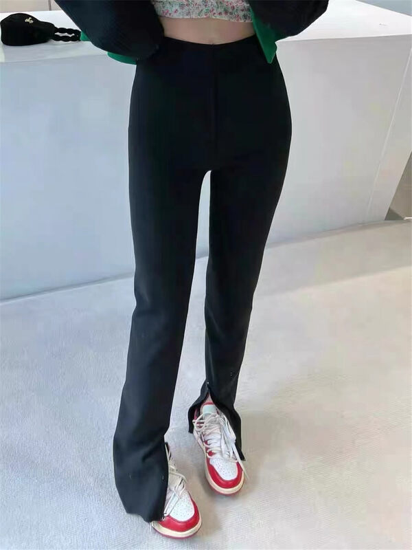 New in early autumn!【C.H.Z】High waist solid color pencil casual pants 80177# WTT
