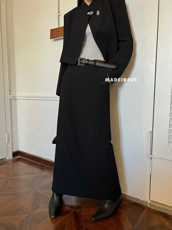 [Osha MADEINOST] Low waist Vintage Casual Suit Skirt 87107
